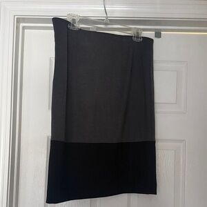 Grace Elements Two-Tone Gray and Black Pencil Skirt
